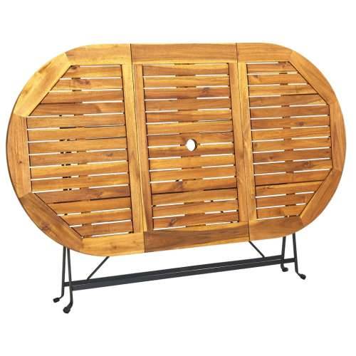 Vrtni stol od masivnog bagremovog drva 160 x 85 x 74 cm ovalni Cijena