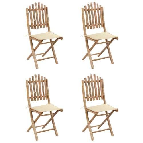 5-dijelni sklopivi vrtni blagovaonski set od bambusa - Krema 40 x 40 x 4 cm 4 Cijena
