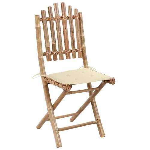 5-dijelni sklopivi vrtni blagovaonski set od bambusa - Krema 40 x 40 x 4 cm 4 Cijena
