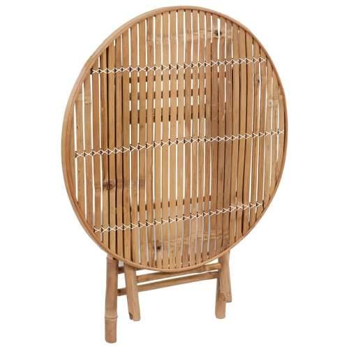5-dijelni sklopivi vrtni blagovaonski set od bambusa - Sivo-smeđa 40 x 40 x 4 cm 4 Cijena