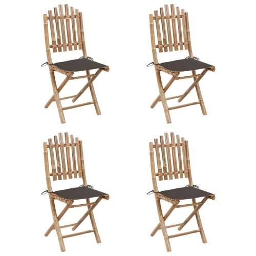 5-dijelni sklopivi vrtni blagovaonski set od bambusa - Sivo-smeđa 40 x 40 x 4 cm 4 Cijena