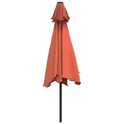 Vrtni suncobran LED s čeličnim stupom 300 cm terakota - Terakota 1 Cijena