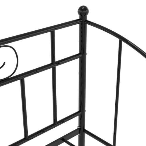 Okvir za krevet na razvlačenje crni metalni 90 x 200 cm - Crna Cijena