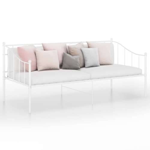 Okvir za krevet na razvlačenje bijeli metalni 90 x 200 cm - Bijela Cijena