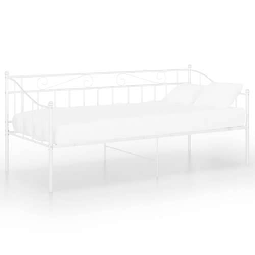 Okvir za krevet na razvlačenje bijeli metalni 90 x 200 cm - Bijela Cijena