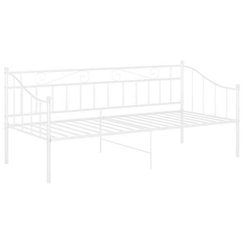 Okvir za krevet na razvlačenje bijeli metalni 90 x 200 cm - Bijela Cijena