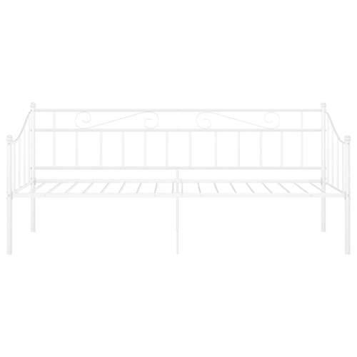 Okvir za krevet na razvlačenje bijeli metalni 90 x 200 cm - Bijela Cijena