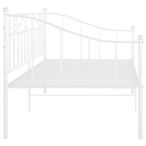 Okvir za krevet na razvlačenje bijeli metalni 90 x 200 cm - Bijela Cijena