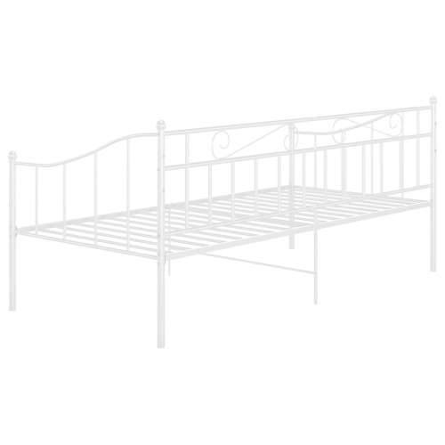 Okvir za krevet na razvlačenje bijeli metalni 90 x 200 cm - Bijela Cijena