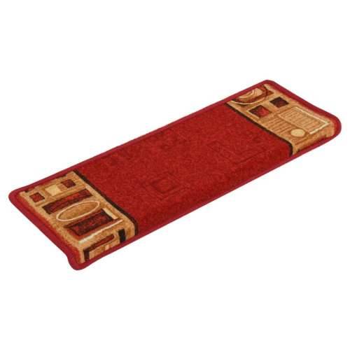 Ljepljivi tepisi za stepenice 15 kom 65x21x4 cm crveni - Crvena 15 Pravokutno Cijena