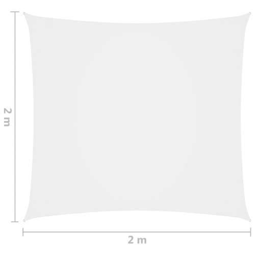 Jedro protiv sunca od tkanine Oxford četvrtasto 2 x 2 m bijelo Cijena