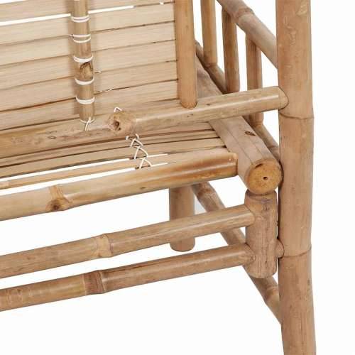 Vrtna klupa s jastukom 120 cm od bambusa - Siva 120 x 50 x 4 cm 1 2 Cijena