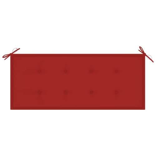 Vrtna klupa s jastukom 120 cm od bambusa - Crvena 120 x 50 x 3 cm 1 2 Cijena