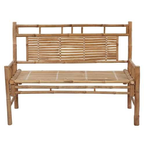 Vrtna klupa s jastukom 120 cm od bambusa - Sivi karirani uzorak 120 x 50 x 4 cm 1 2 Cijena