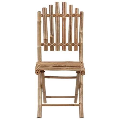 Sklopive vrtne stolice s jastucima 2 kom od bambusa - Antracit 2 40 x 40 x 4 cm 1 Cijena