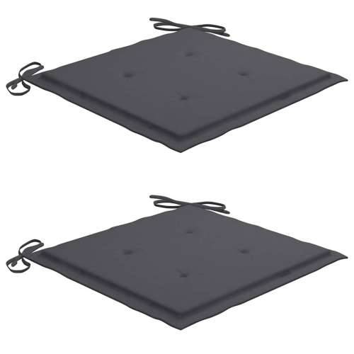 Sklopive vrtne stolice s jastucima 2 kom od bambusa - Antracit 2 40 x 40 x 4 cm 1 Cijena