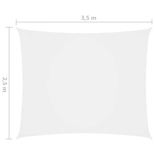 Jedro protiv sunca od tkanine pravokutno 2,5 x 3,5 m bijelo Cijena