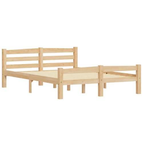 Okvir za krevet od masivne borovine 120 x 200 cm - Svjetlosmeđa 120 x 200 cm Cijena