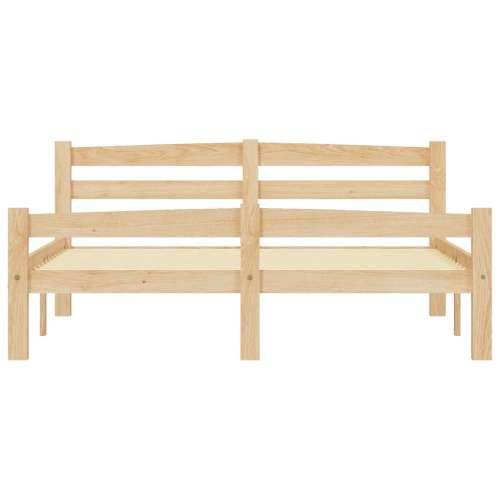 Okvir za krevet od masivne borovine 120 x 200 cm - Svjetlosmeđa 120 x 200 cm Cijena