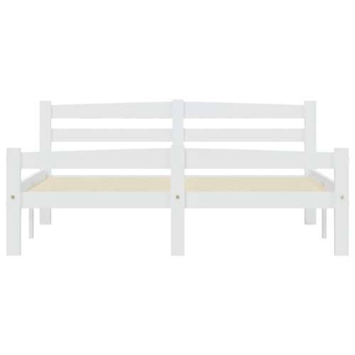 Okvir za krevet od masivne borovine bijeli 140 x 200 cm - Bijela 140 x 200 cm Cijena