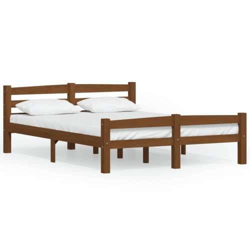 Okvir za krevet od masivne borovine boja meda 120 x 200 cm - boja meda 120 x 200 cm Cijena