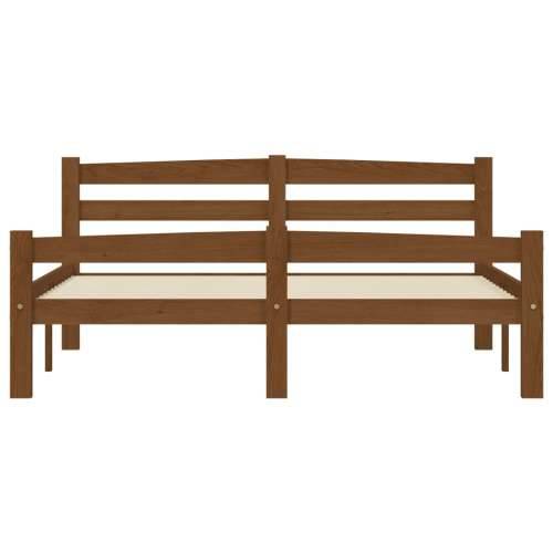 Okvir za krevet od masivne borovine boja meda 120 x 200 cm - boja meda 120 x 200 cm Cijena