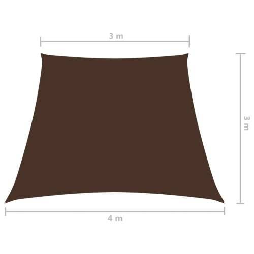 Jedro za zaštitu od sunca od tkanine trapezno 3/4 x 3 m smeđe Cijena
