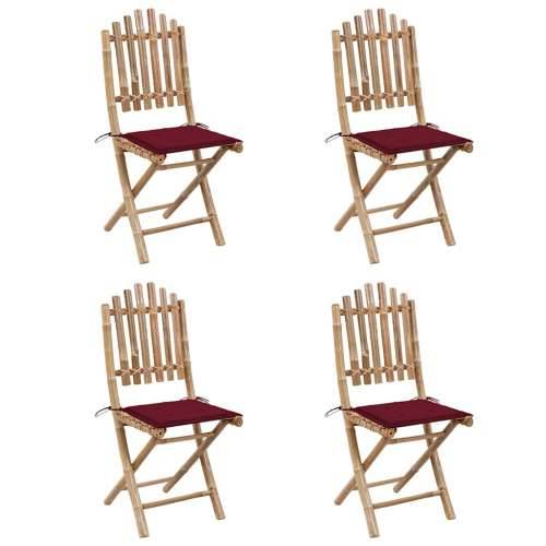 5-dijelni sklopivi vrtni blagovaonski set od bambusa - boja crnog vina 40 x 40 x 4 cm 4 Cijena