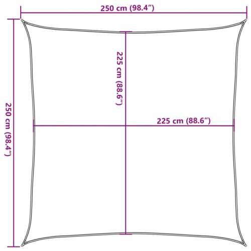 Jedro za zaštitu od sunca 160 g/m² narančasto 2,5 x 2,5 m HDPE - orange 2.5 x 2.5 m 1 Cijena