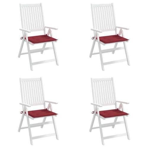 Jastuci za vrtne stolice 4 kom boja vina 40x40x4 cm od tkanine - boja crnog vina 40 x 40 x 3 cm 4 Cijena