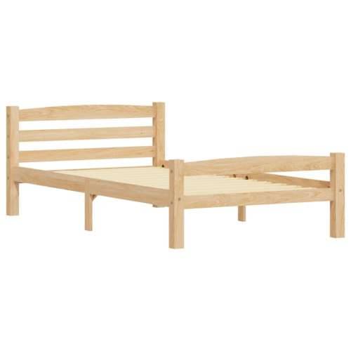 Okvir za krevet od masivne borovine 100 x 200 cm - Svjetlosmeđa 100 x 200 cm Cijena