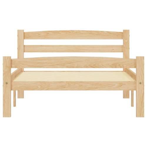 Okvir za krevet od masivne borovine 100 x 200 cm - Svjetlosmeđa 100 x 200 cm Cijena