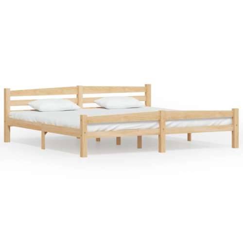 Okvir za krevet od masivne borovine 200 x 200 cm - Svjetlosmeđa 200 x 200 cm Cijena