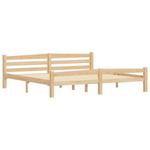 Okvir za krevet od masivne borovine 200 x 200 cm - Svjetlosmeđa 200 x 200 cm Cijena