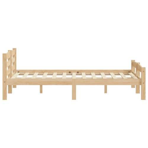 Okvir za krevet od masivne borovine 200 x 200 cm - Svjetlosmeđa 200 x 200 cm Cijena