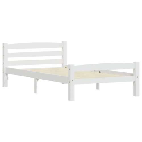 Okvir za krevet od masivne borovine bijeli 100 x 200 cm - Bijela 100 x 200 cm Cijena