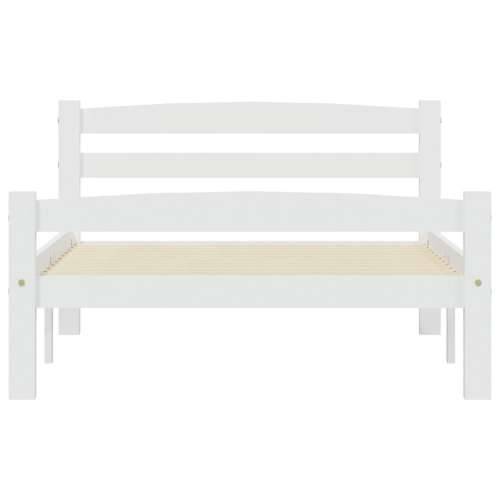 Okvir za krevet od masivne borovine bijeli 100 x 200 cm - Bijela 100 x 200 cm Cijena