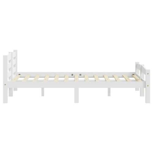 Okvir za krevet od masivne borovine bijeli 200 x 200 cm - Bijela 200 x 200 cm Cijena