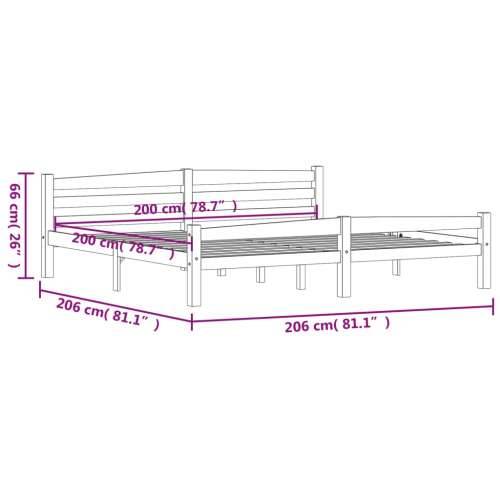 Okvir za krevet od masivne borovine bijeli 200 x 200 cm - Bijela 200 x 200 cm Cijena