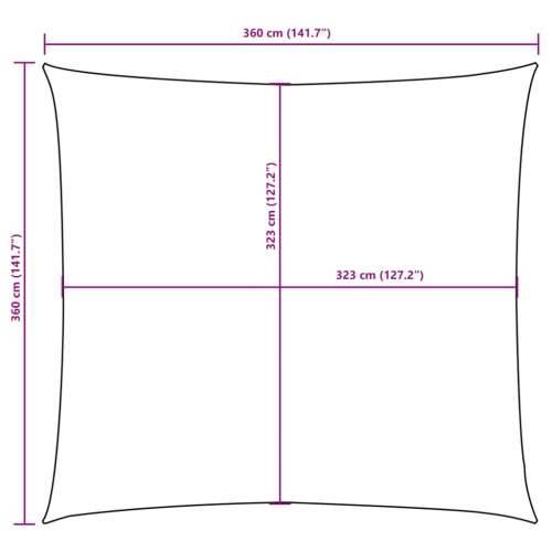 Jedro za zaštitu od sunca od tkanine četvrtasto 3,6 x 3,6 m bijelo - Bijela 3.6 x 3.6 m 1 Cijena