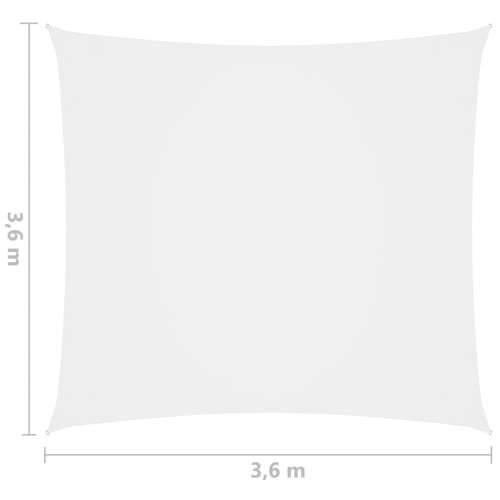 Jedro protiv sunca od tkanine četvrtasto 3,6 x 3,6 m bijelo Cijena