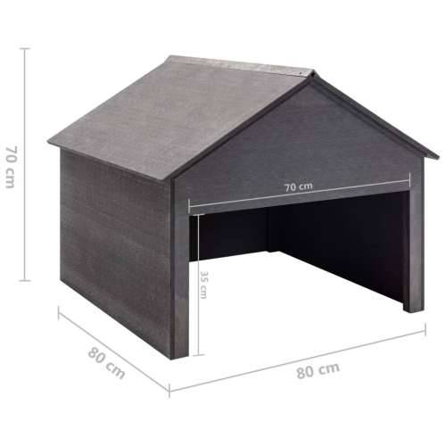 Garaža za kosilicu siva 80 x 80 x 70 cm WPC Cijena