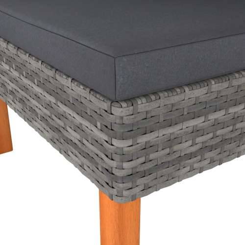 Kutna sofa od poliratana i masivnog drva eukaliptusa - Siva 1 kutna sofa Cijena