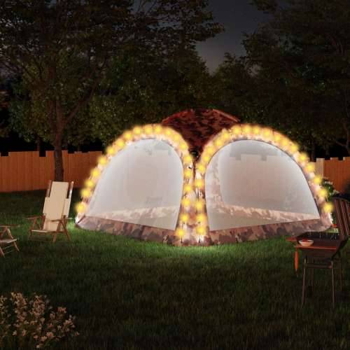 Šator za zabave s 4 bočna zida LED 3,6 x 3,6 x 2,3 m maskirni Cijena