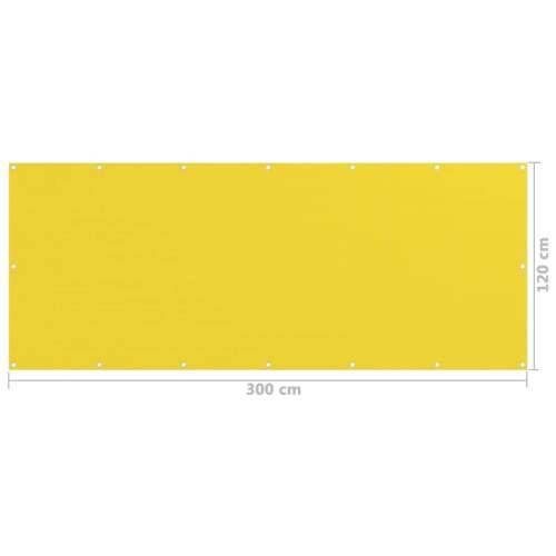 Balkonski zastor žuti 120 x 300 cm HDPE - Žuta 120 x 300 cm Cijena