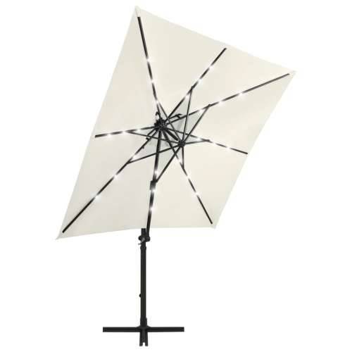 Konzolni vrtni suncobran sa stupom LED 250 cm boja pijeska - Pijesak 250 cm 1 Cijena