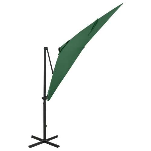 Konzolni vrtni suncobran sa stupom i LED svjetlom 250 cm zeleni - Zelena 250 cm 1 Cijena