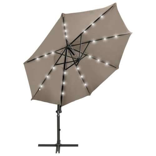 Konzolni vrtni suncobran sa stupom LED 300 cm smeđesivi - Sivo-smeđa 300 cm 1 Cijena