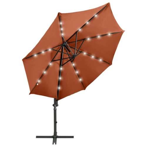 Konzolni vrtni suncobran sa stupom LED 300 cm terakota - Terakota 300 cm 1 Cijena