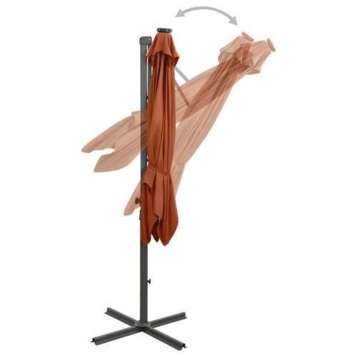 Konzolni vrtni suncobran sa stupom LED 300 cm terakota - Terakota 300 cm 1 Cijena